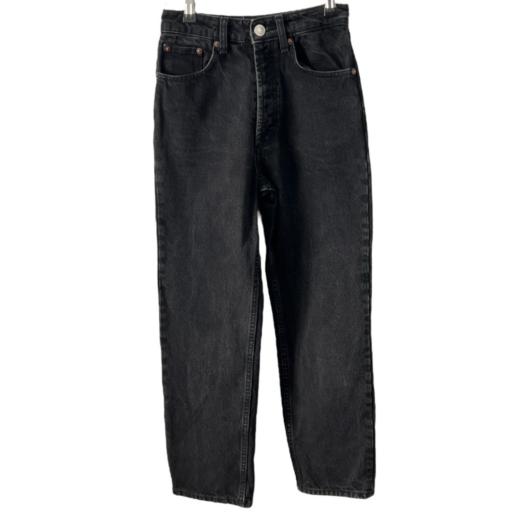 Zara -Mom Jeans - Black- Button Up- Size 2